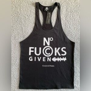 Cocaine and Protein No F- - - -  Given  Workout Gym Tank Top  Men’s M NWT